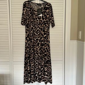Maxi dress leopard print